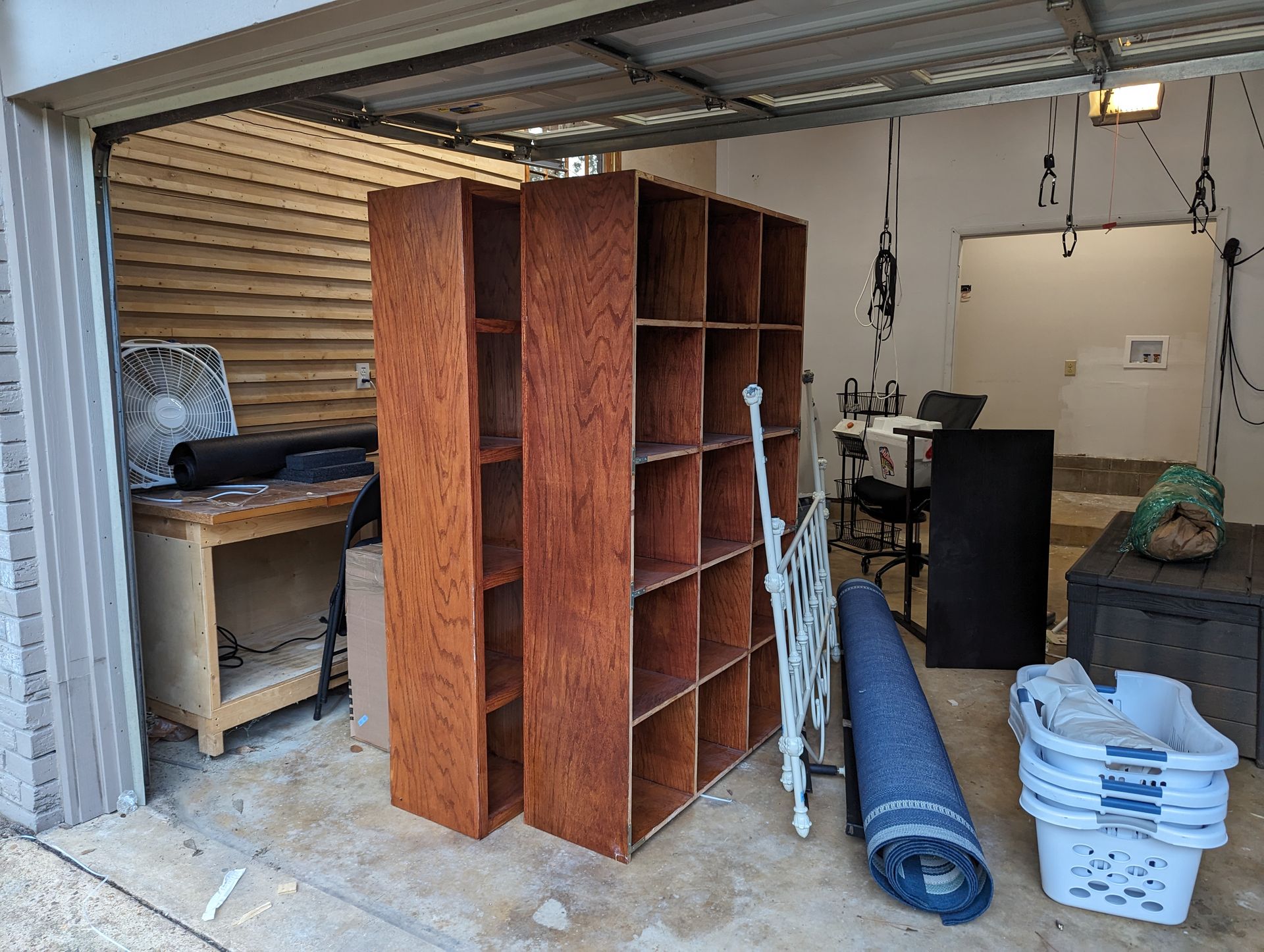 Back of bookshelf